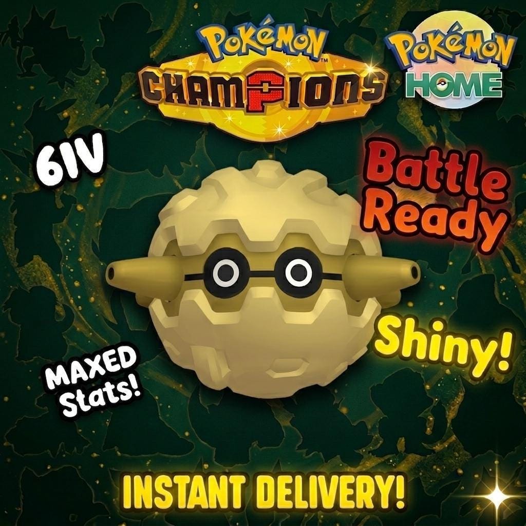 Shiny Forretress Pokémon Champions 6IV Competitive Battle Ready - Pokémon HOME digital Pokémon trade by PokeTradingShop