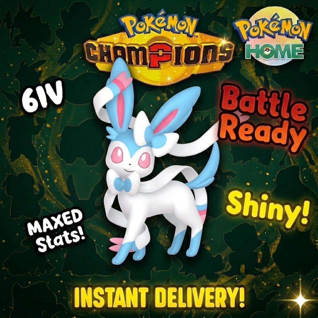 Shiny Sylveon Pokémon Champions 6IV Competitive Battle Ready - Pokémon HOME digital Pokémon trade by PokeTradingShop