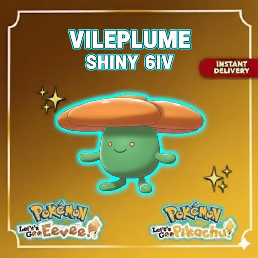 Shiny VILEPLUME Female 6IV Competitive Battle Ready - Pokémon Let's Go Pikachu & Eevee digital Pokémon trade by