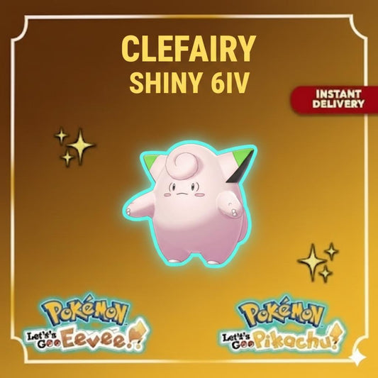 Shiny CLEFAIRY Female 6IV Competitive Battle Ready - Pokémon Let's Go Pikachu & Eevee digital Pokémon trade by