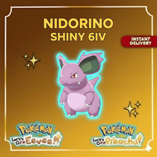 Shiny NIDORINO Female 6IV Competitive Battle Ready - Pokémon Let's Go Pikachu & Eevee digital Pokémon trade by