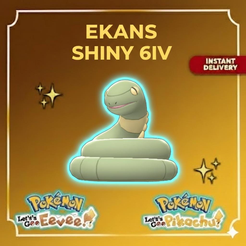 Shiny EKANS Pokémon Lets Go Pikachu Eevee 6IV Competitive Battle Ready