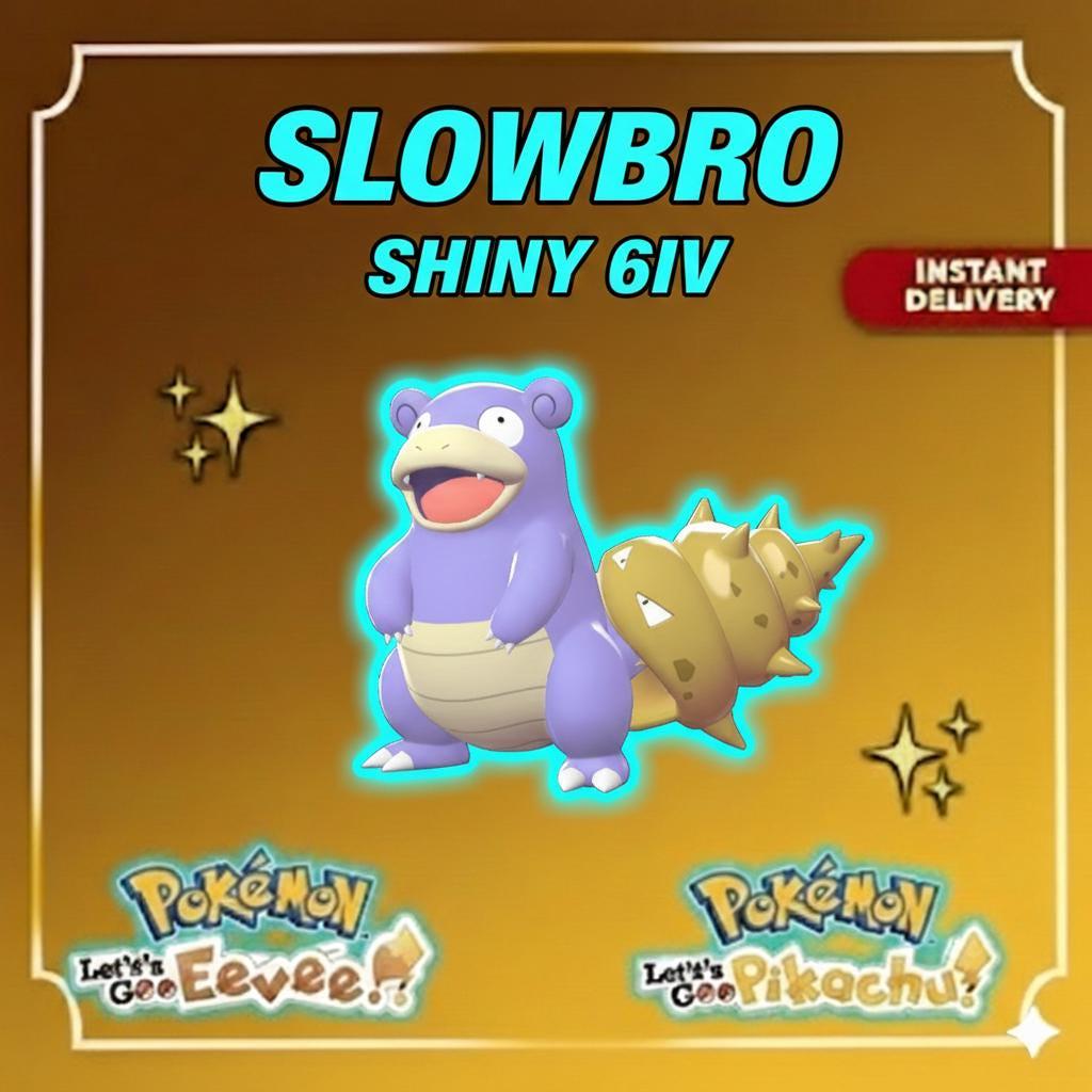 Shiny SLOWBRO Pokémon Lets Go Pikachu Eevee 6IV Competitive Battle Ready - Pokémon Let's Go Pikachu & Eevee digital Pokémon