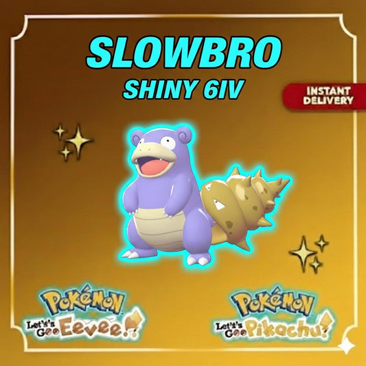 Shiny SLOWBRO Pokémon Lets Go Pikachu Eevee 6IV Competitive Battle Ready - Pokémon Let's Go Pikachu & Eevee digital Pokémon