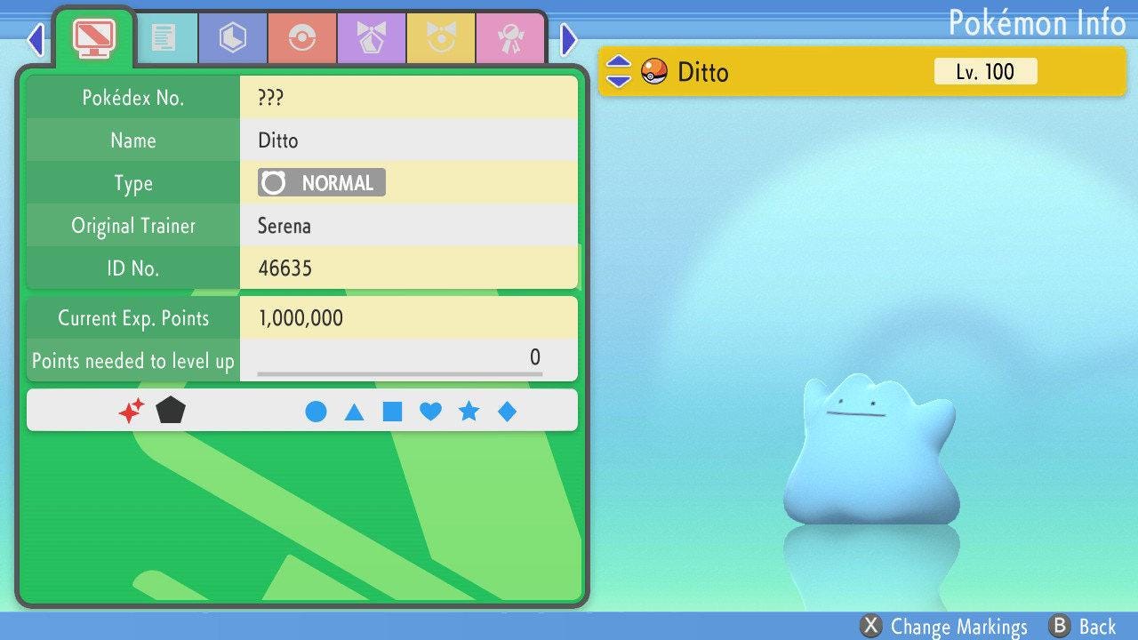 SHINY 6IV DITTO English Pokemon Pokémon Brilliant Diamond and Shining Pearl 6IV - Pokémon Scarlet & Violet digital Pokémon