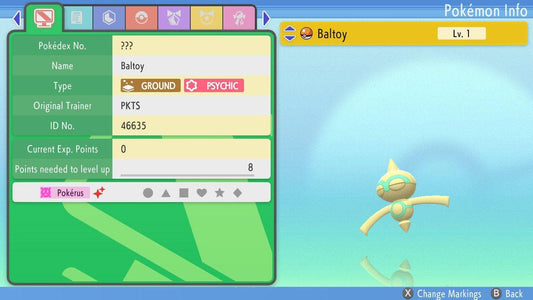 SHINY 6IV BALTOY Pokémon Brilliant Diamond and Shining Pearl 6IV Competitive - Pokémon Brilliant Diamond & Shining Pearl