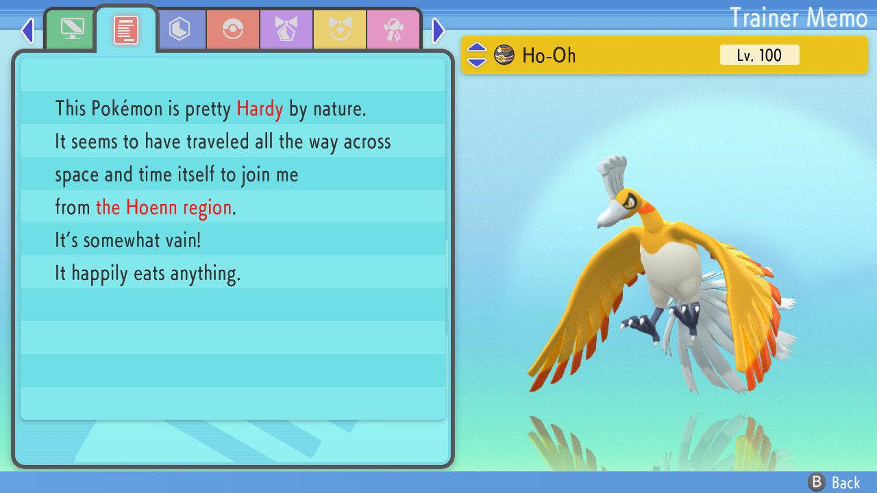 SHINY 6IV HO OH Pokemon Brilliant Diamond Shining Pearl 6IV Competitive Battle - Pokémon Scarlet & Violet digital Pokémon