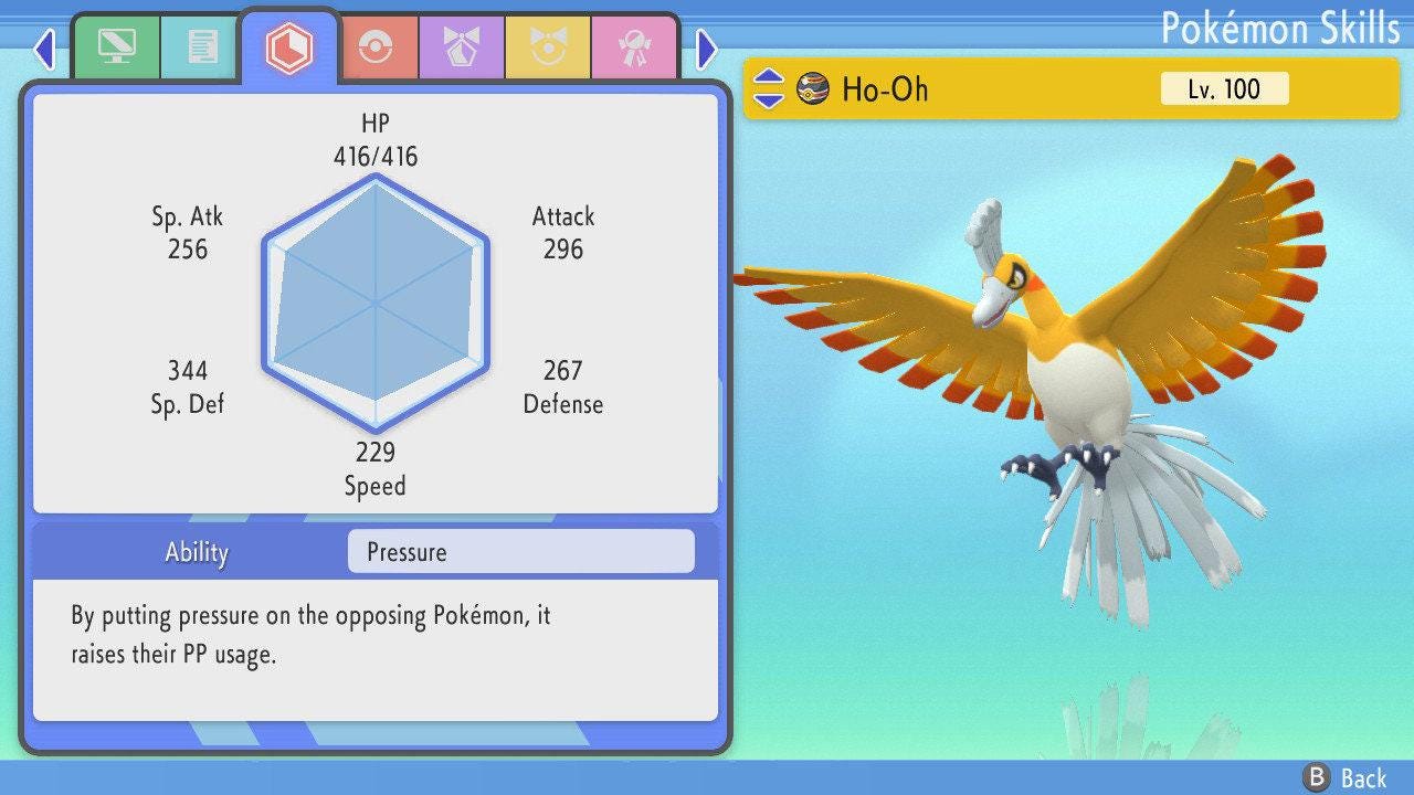 SHINY 6IV HO OH Pokemon Brilliant Diamond Shining Pearl 6IV Competitive Battle - Pokémon Scarlet & Violet digital Pokémon
