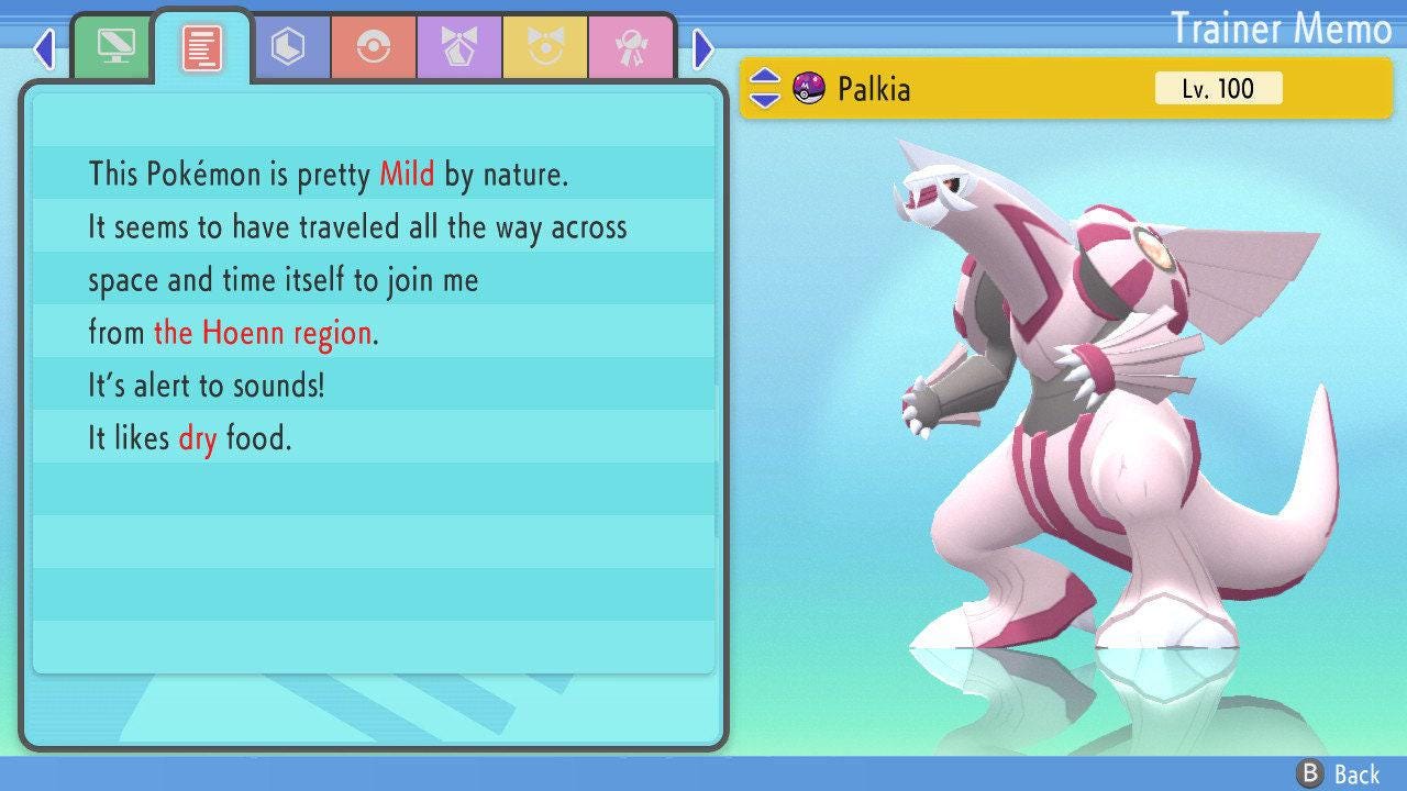 Shiny Palkia Pokemon Brilliant Diamond Shining Pearl 6IV Competitive Battle Ready - Pokémon Brilliant Diamond & Shining Pearl