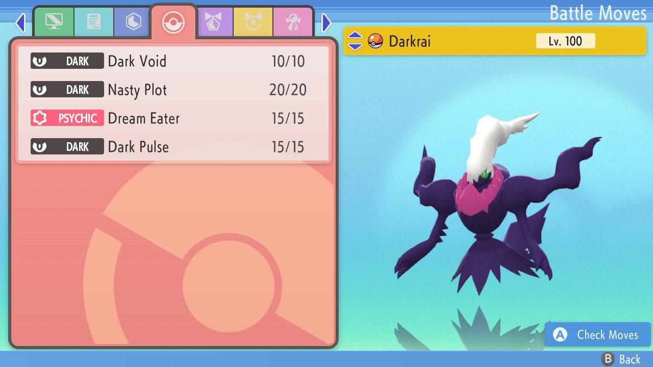 Shiny Darkrai Pokemon Brilliant Diamond Shining Pearl 6IV Competitive Battle Ready - Pokémon Brilliant Diamond & Shining