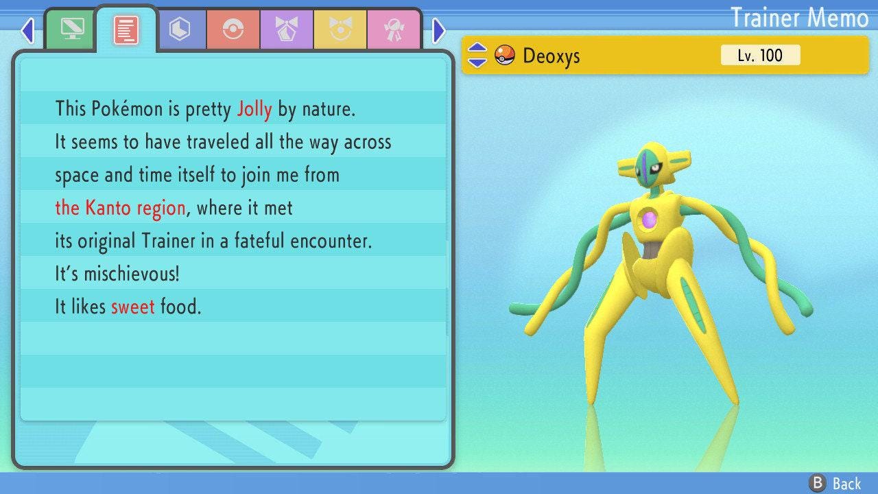 SHINY 6IV DEOXYS Pokemon Brilliant Diamond Shining Pearl 6IV Competitive Battle - Pokémon Brilliant Diamond & Shining Pearl