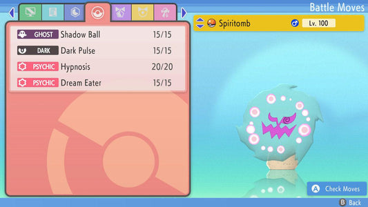 SHINY 6IV SPIRITOMB Pokemon Brilliant Diamond Shining Pearl 6IV Competitive Battle - Pokémon Brilliant Diamond & Shining