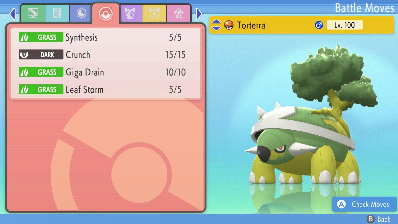 SHINY 6IV TORTERRA Pokemon Brilliant Diamond Shining Pearl 6IV Competitive Battle - Pokémon Brilliant Diamond & Shining Pearl