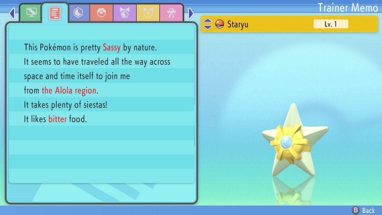 SHINY 6IV STARYU Pokémon Brilliant Diamond and Shining Pearl 6IV Competitive - Pokémon Brilliant Diamond & Shining Pearl