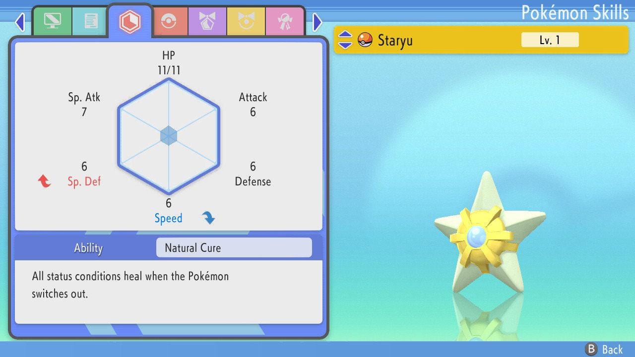 SHINY 6IV STARYU Pokémon Brilliant Diamond and Shining Pearl 6IV Competitive - Pokémon Brilliant Diamond & Shining Pearl
