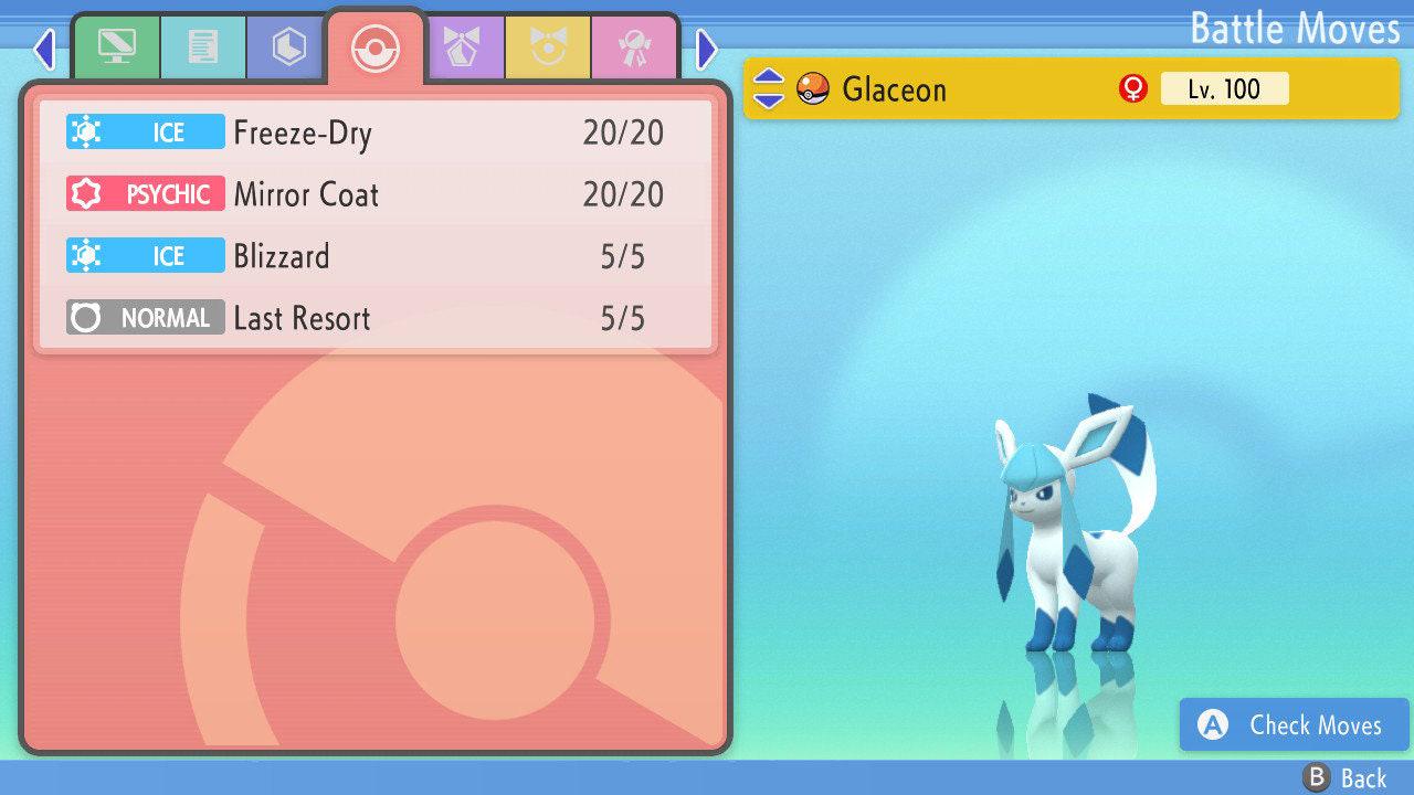SHINY 6IV GLACEON Pokemon Brilliant Diamond Shining Pearl 6IV Competitive Battle - Pokémon Brilliant Diamond & Shining Pearl