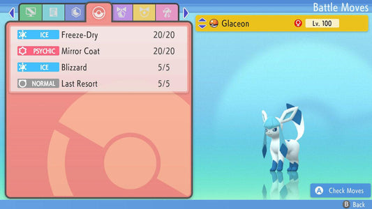 SHINY 6IV GLACEON Pokemon Brilliant Diamond Shining Pearl 6IV Competitive Battle - Pokémon Brilliant Diamond & Shining Pearl