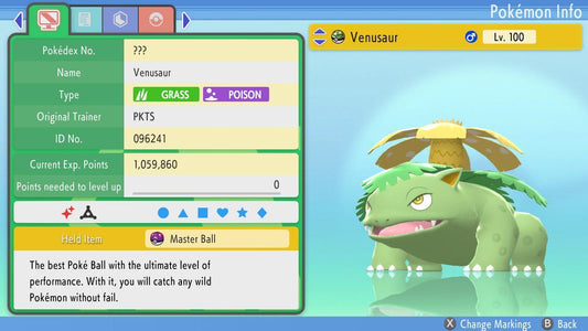 Shiny VENUSAUR Pokemon Brilliant Diamond Shining Pearl 6IV Competitive Battle - Pokémon Brilliant Diamond & Shining Pearl