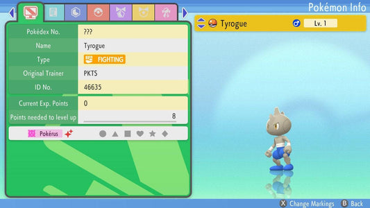 SHINY 6IV TYROGUE Pokemon Brilliant Diamond Shining Pearl 6IV Competitive Battle - Pokémon Brilliant Diamond & Shining Pearl