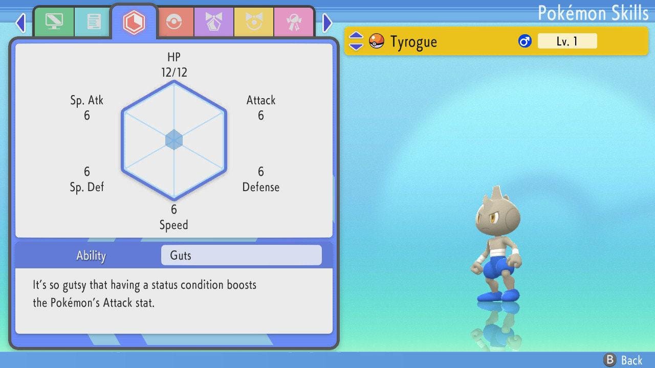 SHINY 6IV TYROGUE Pokemon Brilliant Diamond Shining Pearl 6IV Competitive Battle - Pokémon Brilliant Diamond & Shining Pearl
