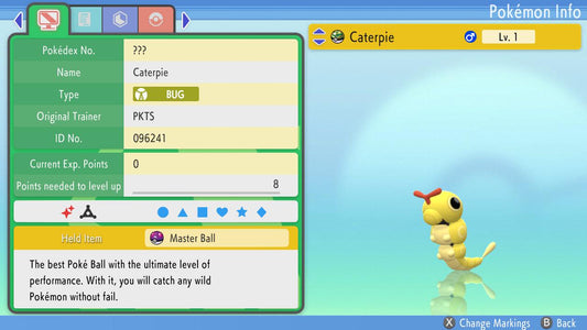Shiny CATERPIE Pokemon Brilliant Diamond Shining Pearl 6IV Competitive Battle - Pokémon Brilliant Diamond & Shining Pearl