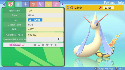 SHINY 6IV MILOTIC Pokemon Brilliant Diamond Shining Pearl 6IV Competitive Battle - Pokémon Brilliant Diamond & Shining Pearl