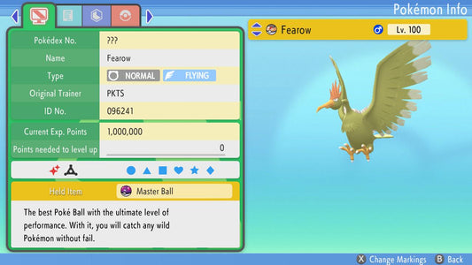 Shiny FEAROW Pokemon Brilliant Diamond Shining Pearl 6IV Competitive Battle Ready - Pokémon Brilliant Diamond & Shining Pearl