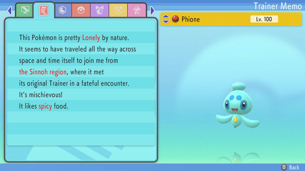 SHINY 6IV PHIONE Pokémon Brilliant Diamond Shining Pearl Mythical Pokemon - Pokémon Brilliant Diamond & Shining Pearl digital