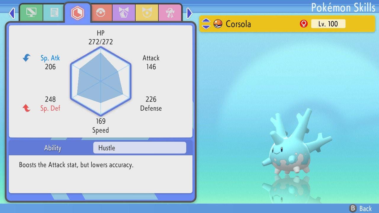 SHINY 6IV CORSOLA Pokemon Brilliant Diamond Shining Pearl 6IV Competitive Battle - Pokémon Brilliant Diamond & Shining Pearl