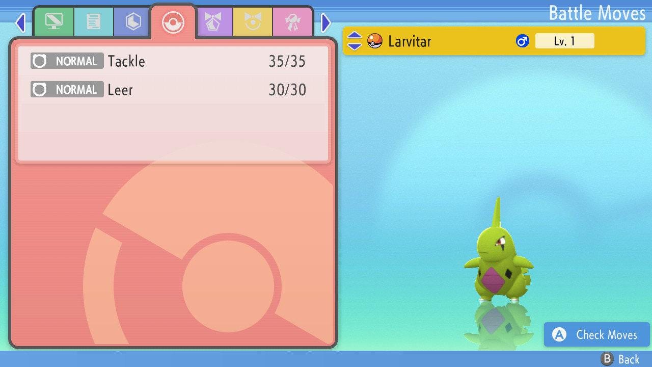 SHINY 6IV LARVITAR Pokemon Brilliant Diamond Shining Pearl 6IV Competitive Battle - Pokémon Brilliant Diamond & Shining Pearl