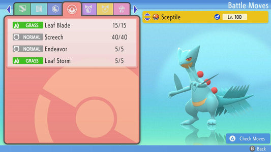 SHINY 6IV SCEPTILE Pokemon Brilliant Diamond Shining Pearl 6IV Competitive Battle - Pokémon Brilliant Diamond & Shining Pearl