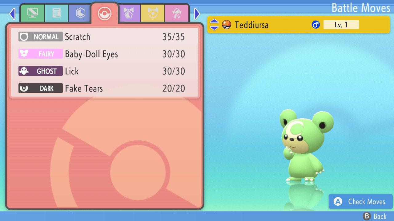 SHINY 6IV TEDDIURSA Pokemon Brilliant Diamond Shining Pearl 6IV Competitive Battle - Pokémon Brilliant Diamond & Shining