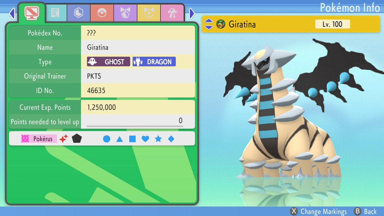 Shiny Giratina 6IV Switch 2 BDSP Pokémon Brilliant Diamond Shining Pearl Battle - Pokémon Brilliant Diamond & Shining Pearl