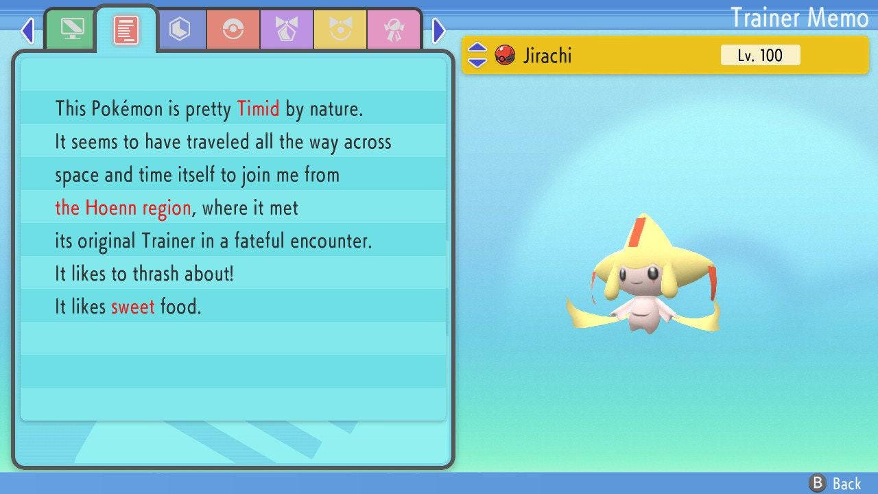 Shiny Jirachi Pokemon Brilliant Diamond Shining Pearl 6IV Competitive Battle Ready - Pokémon Brilliant Diamond & Shining