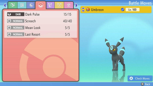 SHINY 6IV UMBREON Pokemon Brilliant Diamond Shining Pearl 6IV Competitive Battle - Pokémon Brilliant Diamond & Shining Pearl