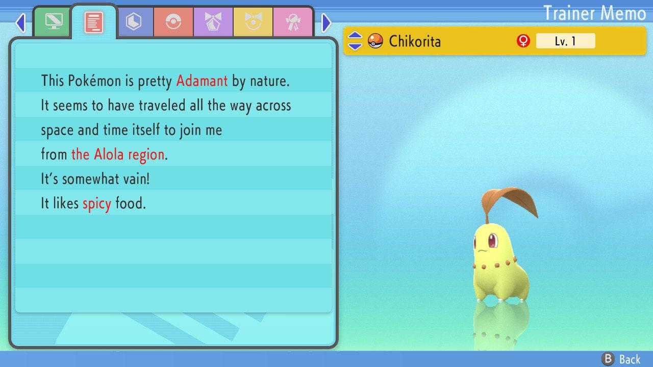 SHINY 6IV CHIKORITA Pokemon Brilliant Diamond Shining Pearl 6IV Competitive Battle - Pokémon Brilliant Diamond & Shining