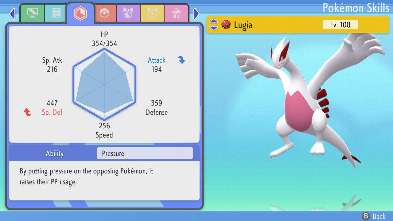 SHINY 6IV LUGIA Pokémon Brilliant Diamond Shining Pearl 6IV Competitive Battle - Pokémon Scarlet & Violet digital Pokémon