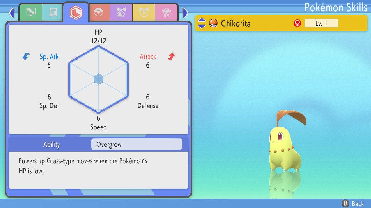 SHINY 6IV CHIKORITA Pokemon Brilliant Diamond Shining Pearl 6IV Competitive Battle - Pokémon Brilliant Diamond & Shining