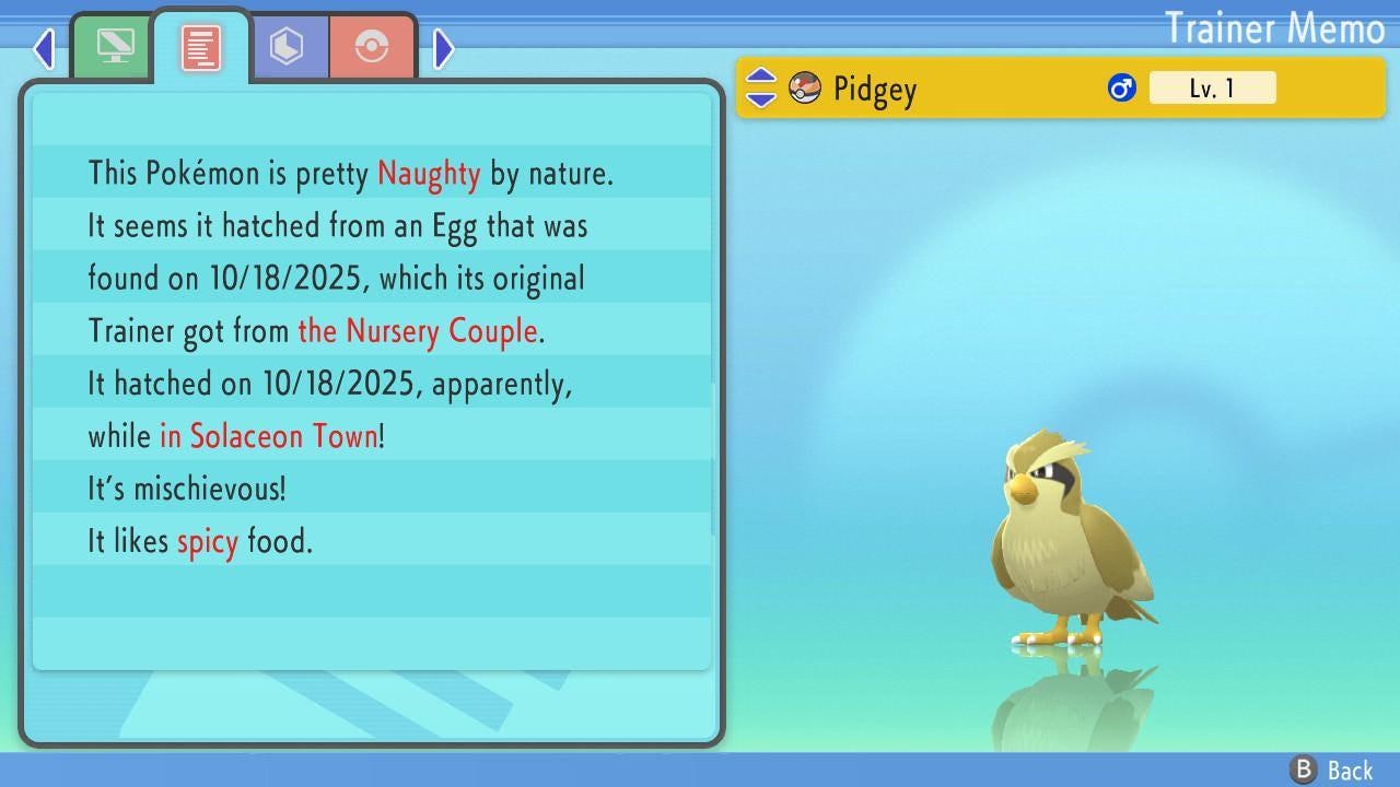 Shiny PIDGEY Pokemon Brilliant Diamond Shining Pearl 6IV Competitive Battle Ready - Pokémon Brilliant Diamond & Shining Pearl