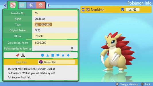 Shiny SANDSLASH Pokemon Brilliant Diamond Shining Pearl 6IV Competitive Battle - Pokémon Brilliant Diamond & Shining Pearl