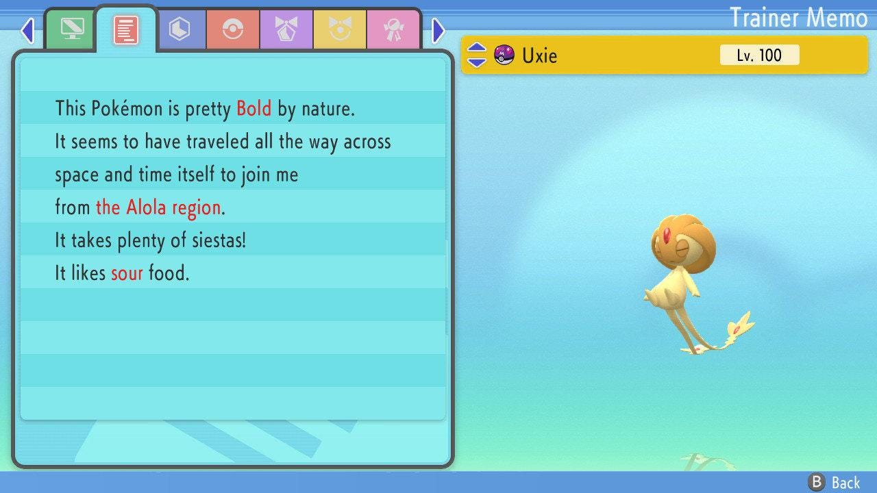SHINY 6IV UXIE Pokemon Brilliant Diamond Shining Pearl 6IV Competitive Battle Ready – image 4