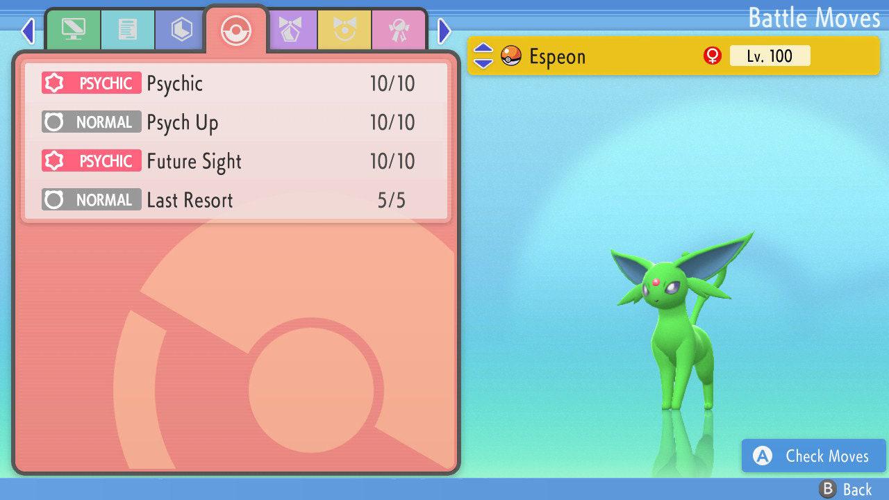 SHINY 6IV ESPEON Pokemon Brilliant Diamond Shining Pearl 6IV Competitive Battle - Pokémon Brilliant Diamond & Shining Pearl