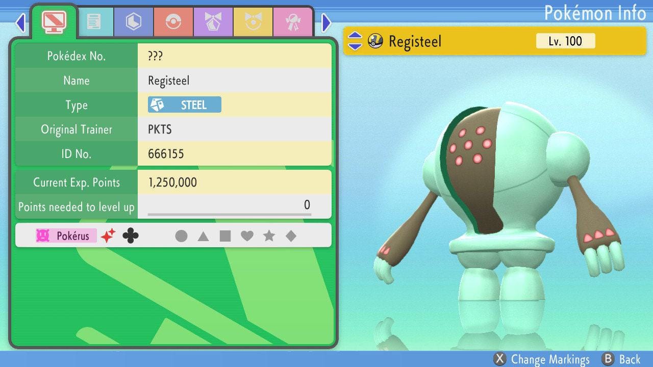 SHINY 6IV REGISTEEL Pokemon Brilliant Diamond Shining Pearl 6IV Competitive Battle - Pokémon Brilliant Diamond & Shining