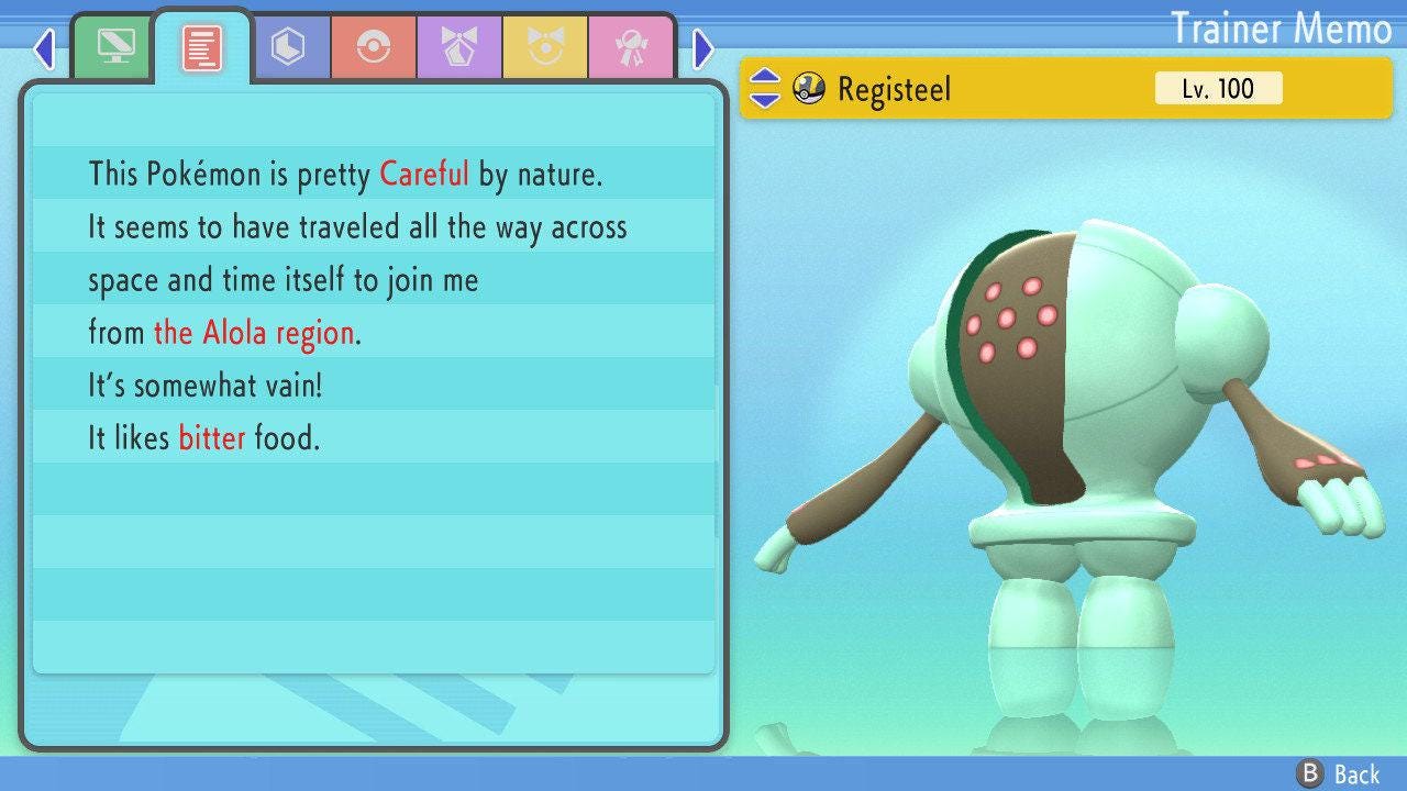 SHINY 6IV REGISTEEL Pokemon Brilliant Diamond Shining Pearl 6IV Competitive Battle Ready – image 5
