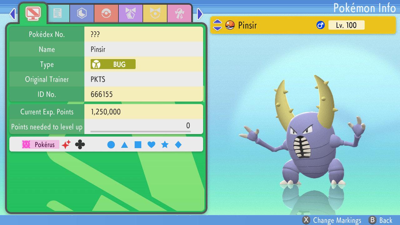 SHINY 6IV PINSIR Pokémon Brilliant Diamond and Shining Pearl 6IV Competitive - Pokémon Brilliant Diamond & Shining Pearl
