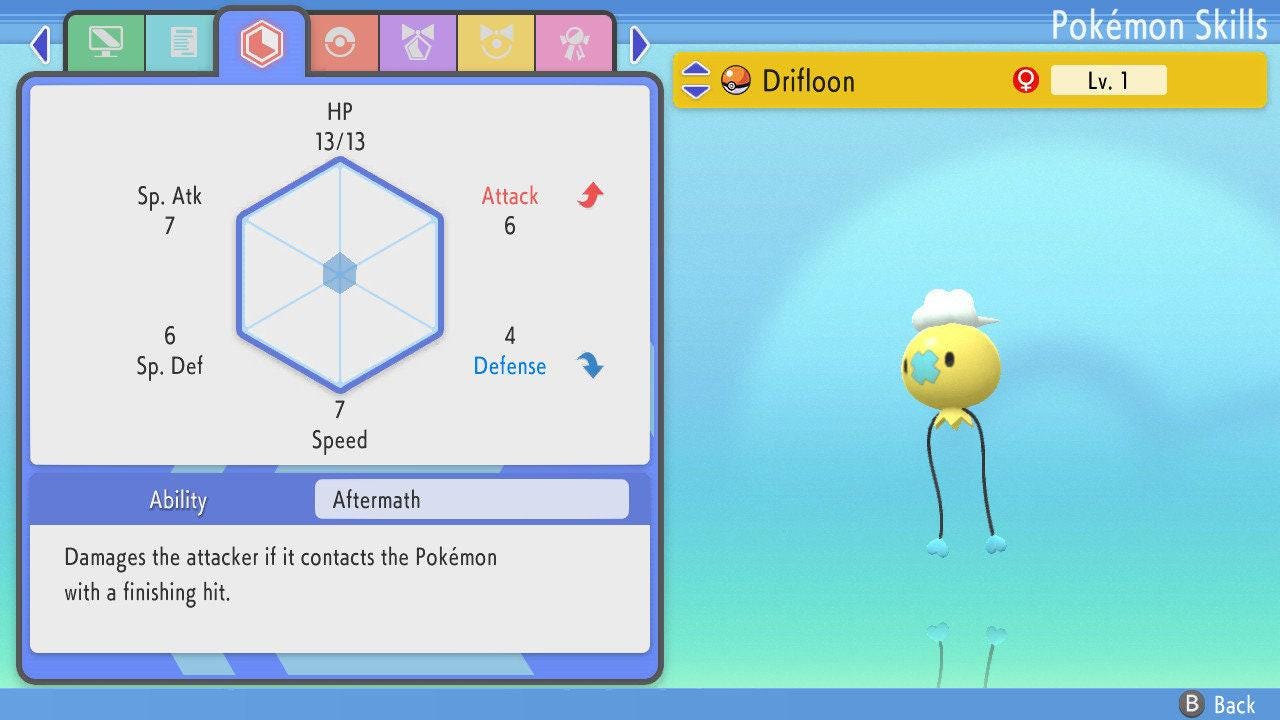 SHINY 6IV DRIFLOON Pokemon Brilliant Diamond Shining Pearl 6IV Competitive Battle - Pokémon Brilliant Diamond & Shining Pearl