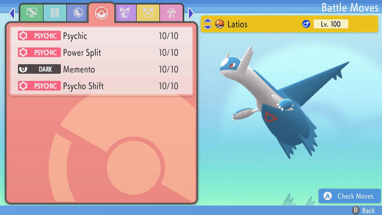 NON SHINY 6IV LATIOS Pokémon Brilliant Diamond and Shining Pearl 6IV Pokemon - Pokémon Brilliant Diamond & Shining Pearl