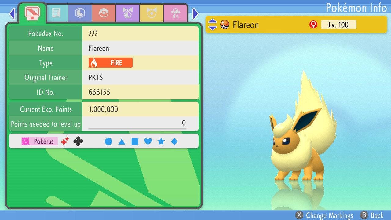 SHINY 6IV FLAREON Pokemon Brilliant Diamond Shining Pearl 6IV Competitive Battle - Pokémon Brilliant Diamond & Shining Pearl