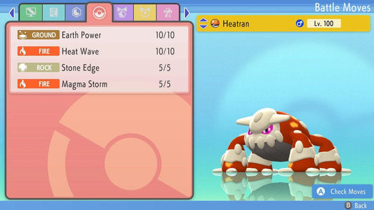 SHINY 6IV HEATRAN Pokemon Brilliant Diamond Shining Pearl 6IV Competitive Battle - Pokémon Brilliant Diamond & Shining Pearl