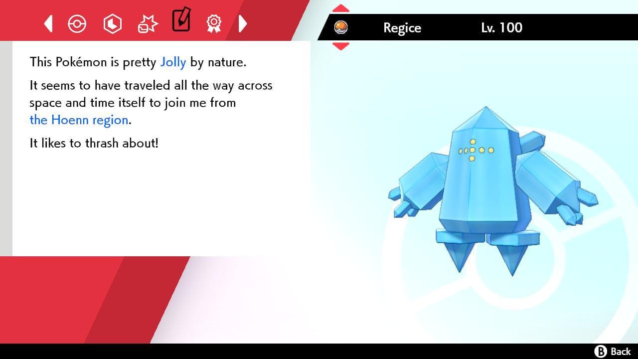 Shiny REGICE Pokemon Sword Shield 6IV Competitive Battle Ready - Pokémon Sword & Shield digital Pokémon trade image 4